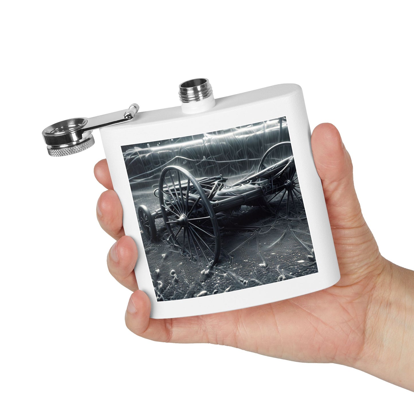Outerworld Carriage Stainless Steel Flask, 6oz
