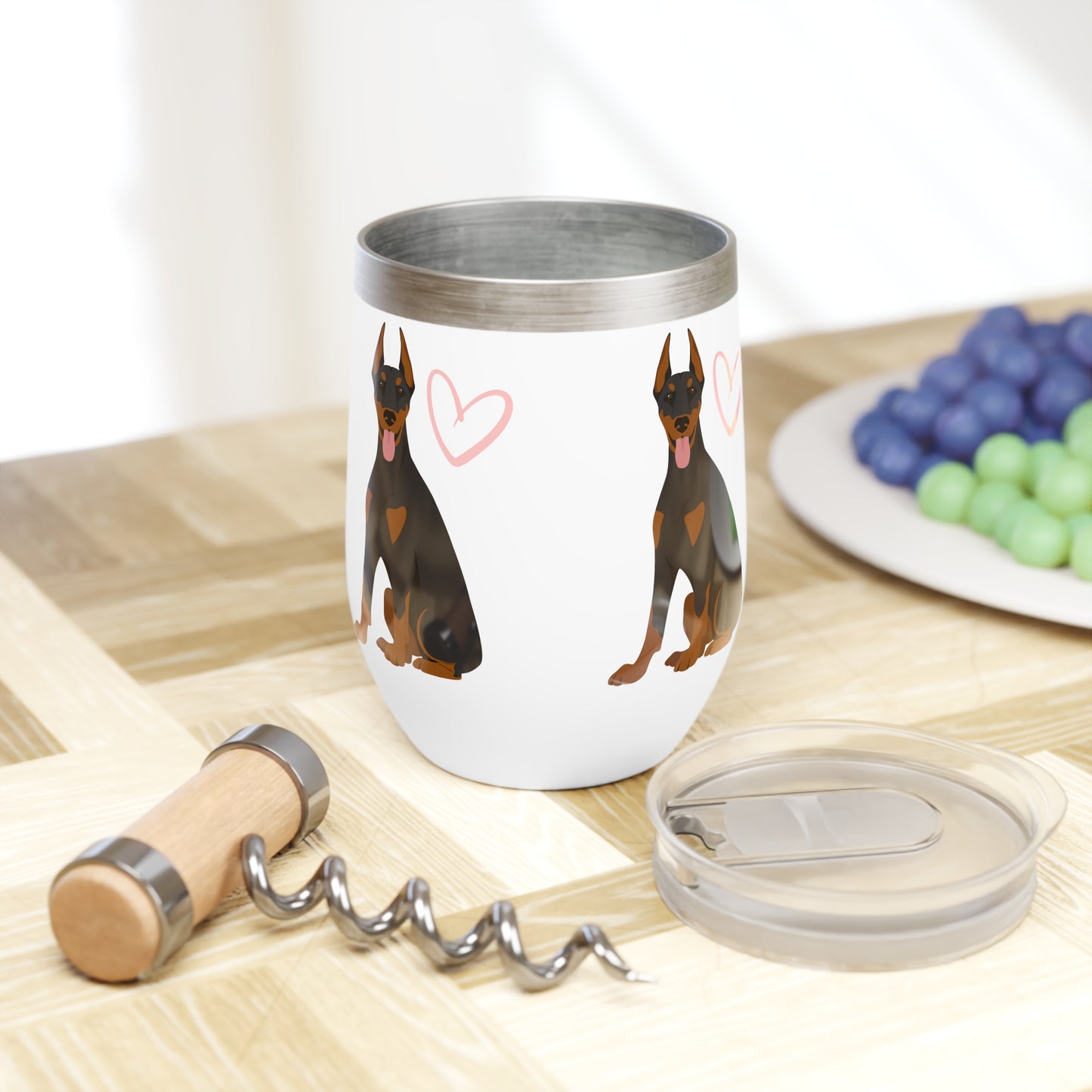 Doberman Lover Chill Wine Tumbler
