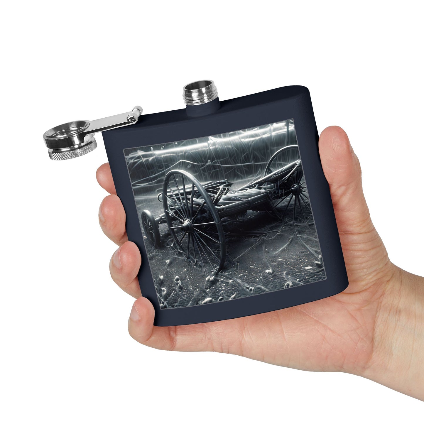 Outerworld Carriage Stainless Steel Flask, 6oz