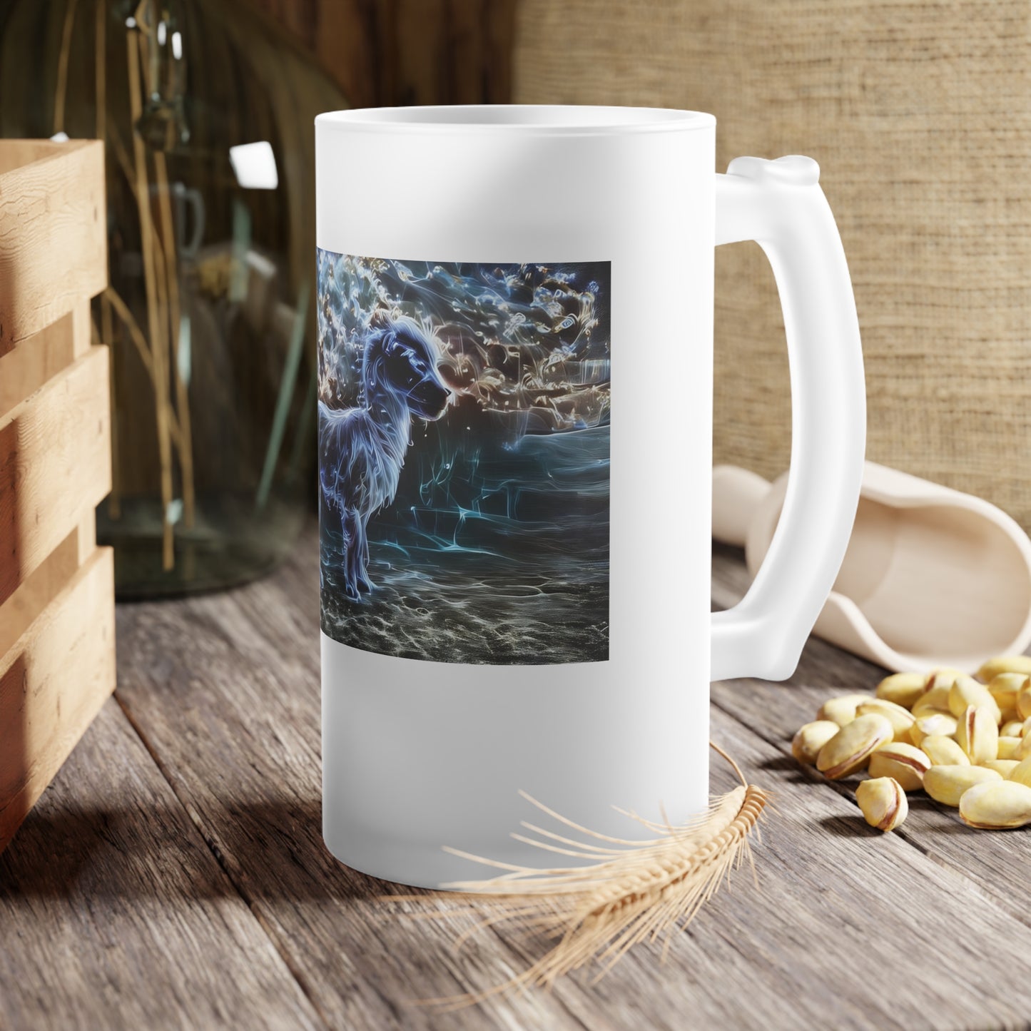 Specter Llama Frosted Glass Beer Mug