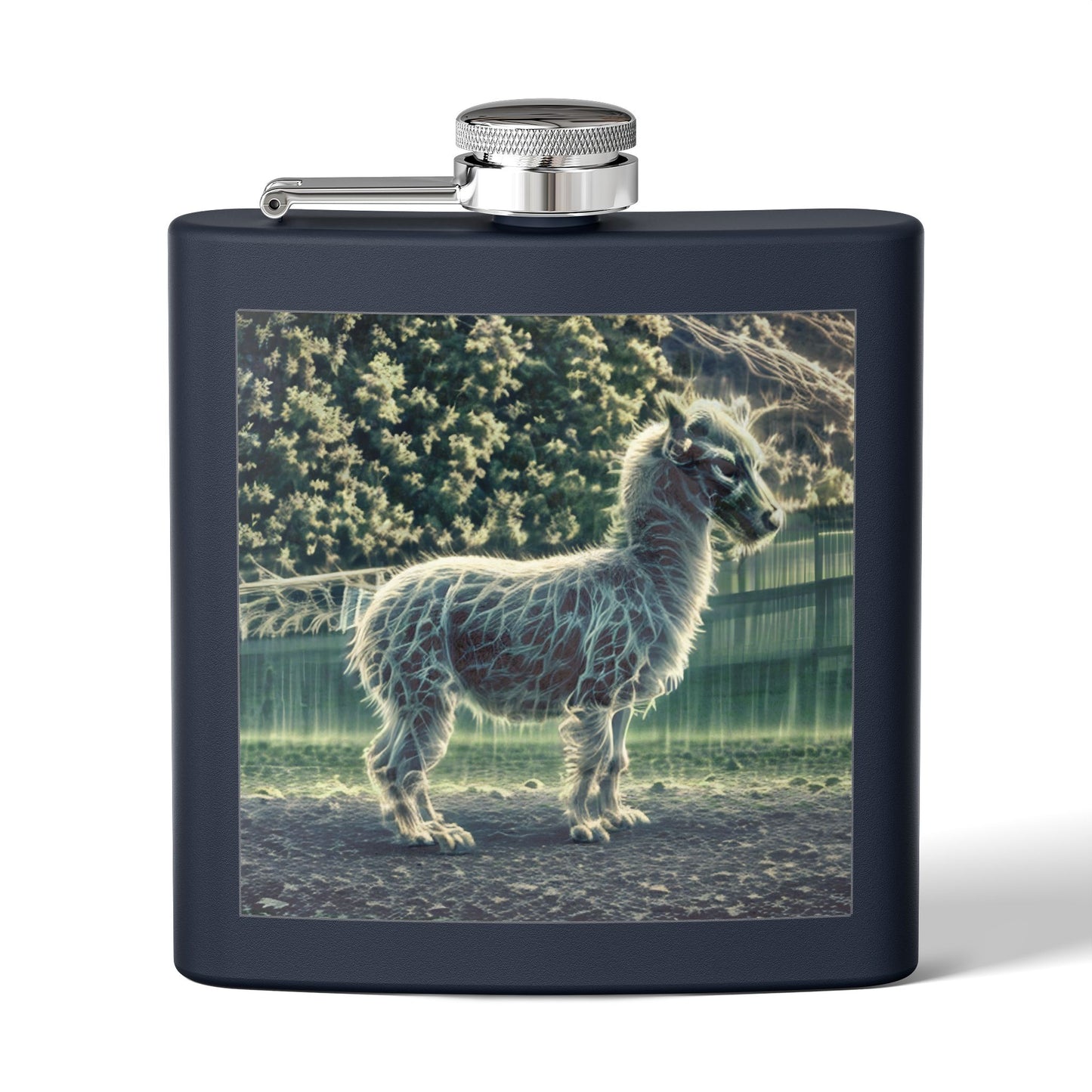 Ghoul Llama Stainless Steel Flask, 6oz