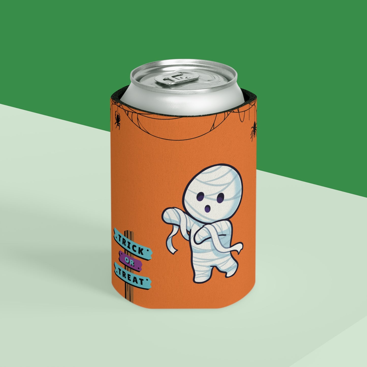 Halloween Bandaged Ghost Can Cooler
