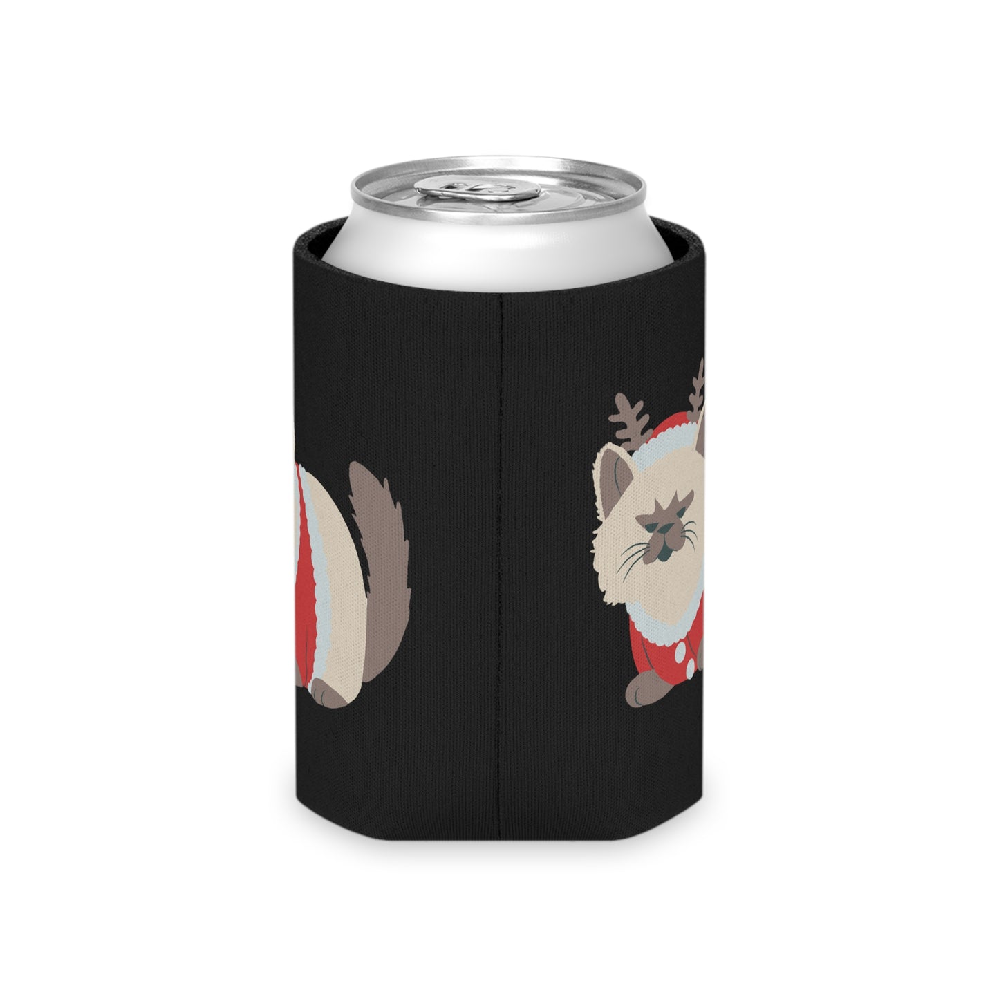 Grumpy Christmas Cat Can Cooler