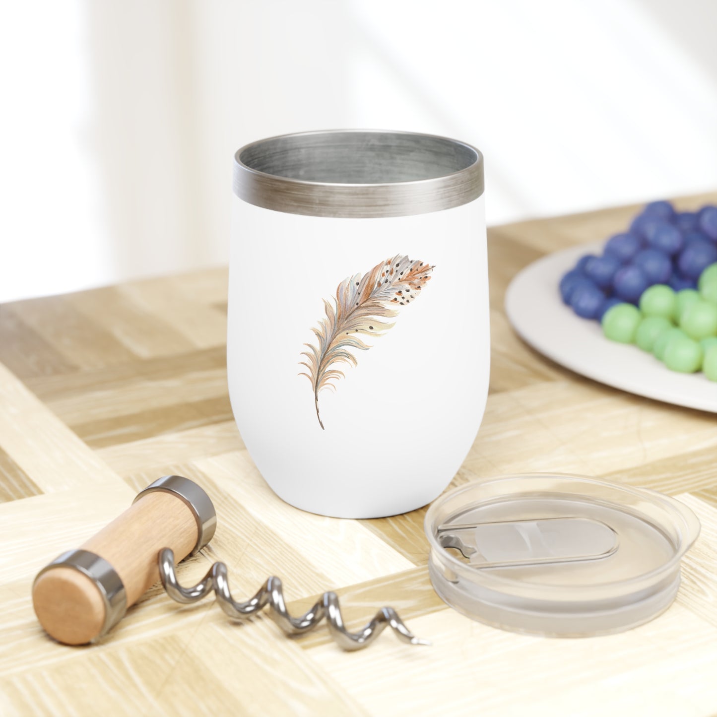 Feather Print Chill Wine Tumbler