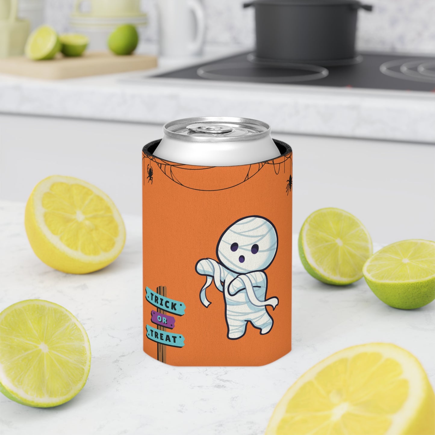 Halloween Bandaged Ghost Can Cooler