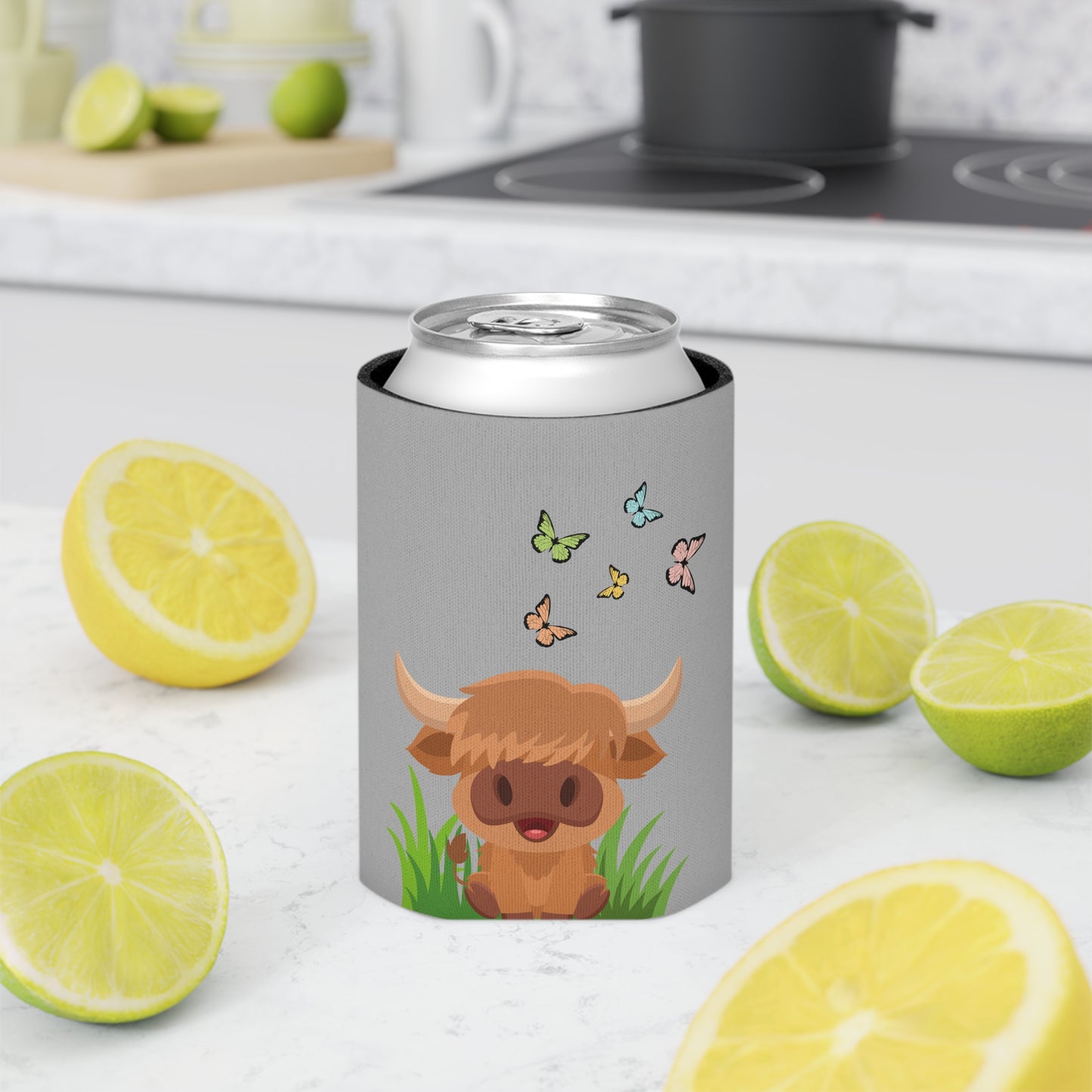 Highland Cow Can Cooler