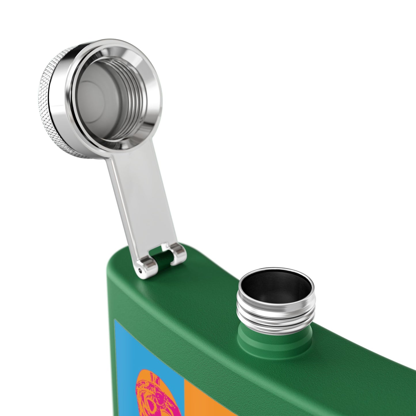 Cowboy Boot Pop Art Stainless Steel Flask, 6oz