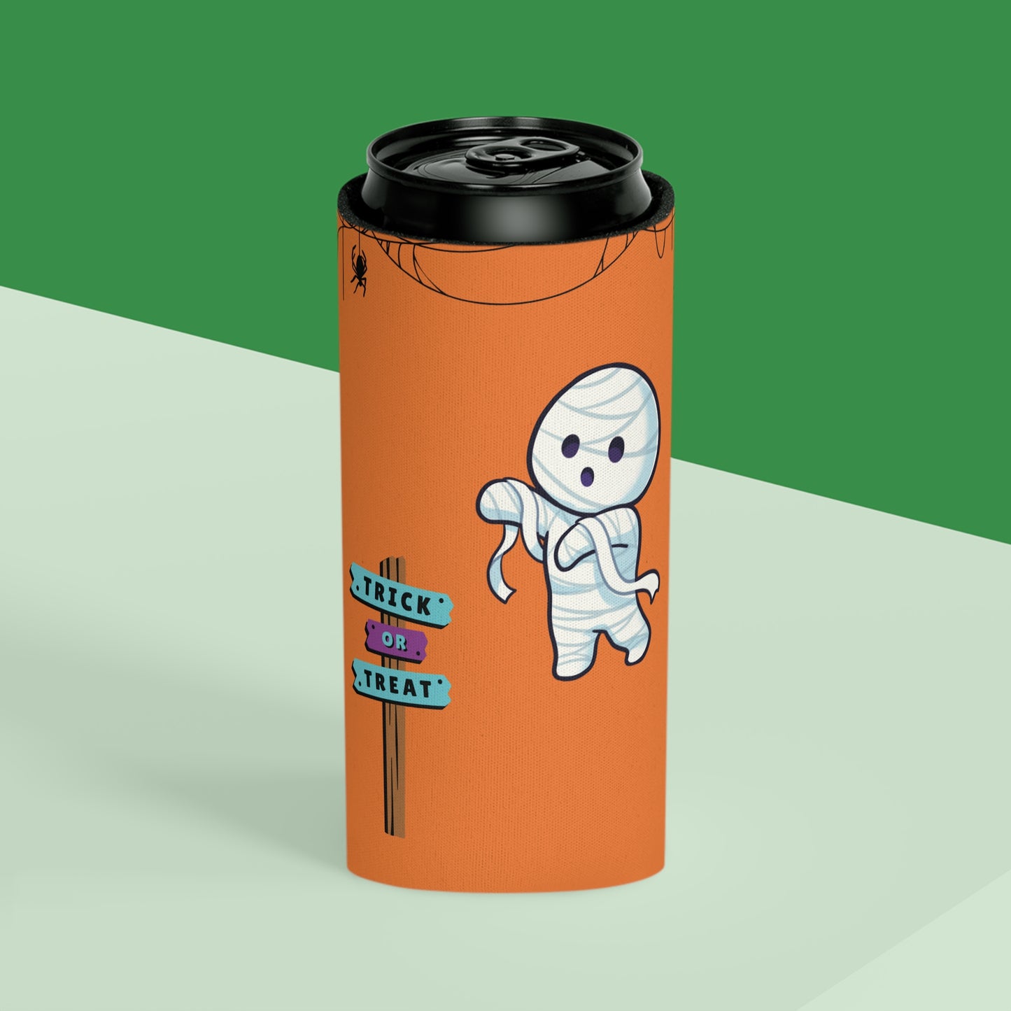 Halloween Bandaged Ghost Can Cooler