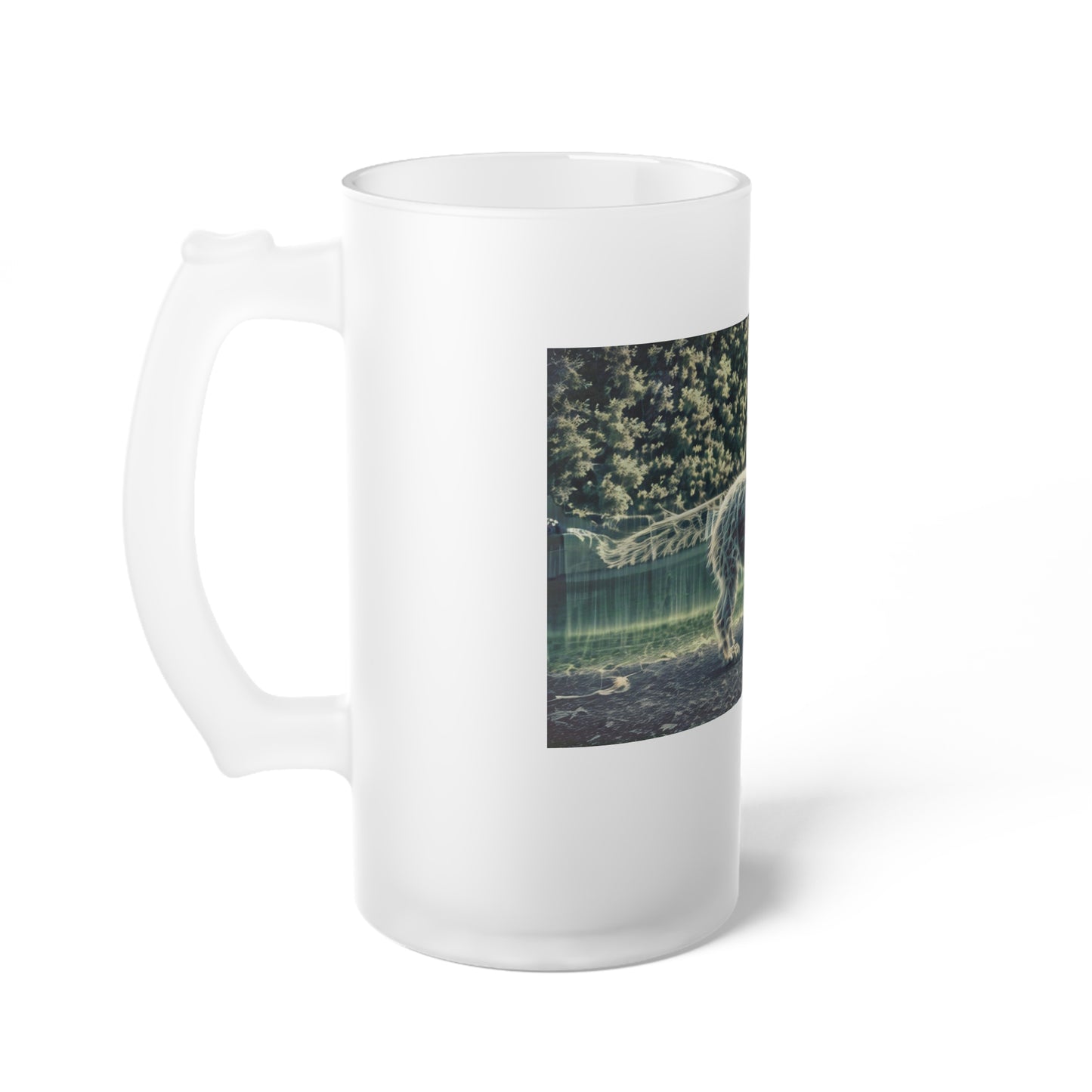 Ghoul Llama Frosted Glass Beer Mug