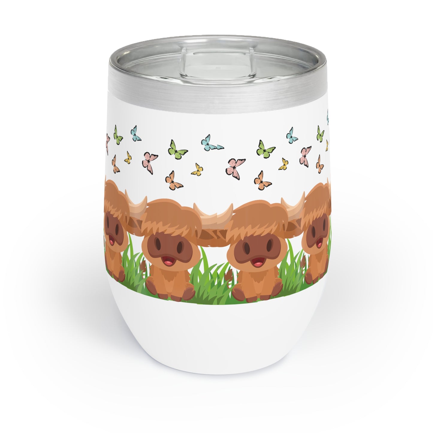 HIghland Cow Chill Wine Tumbler
