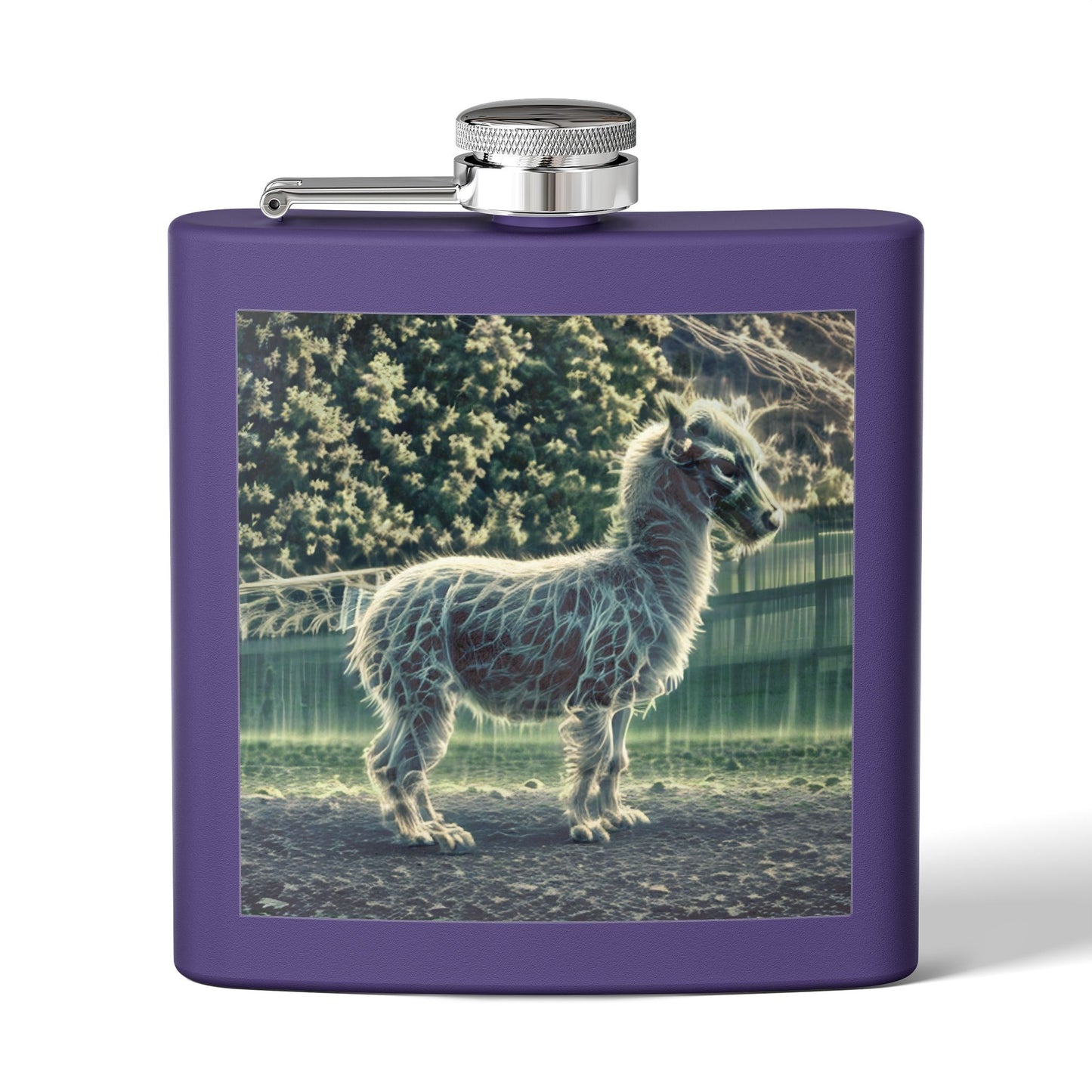 Ghoul Llama Stainless Steel Flask, 6oz