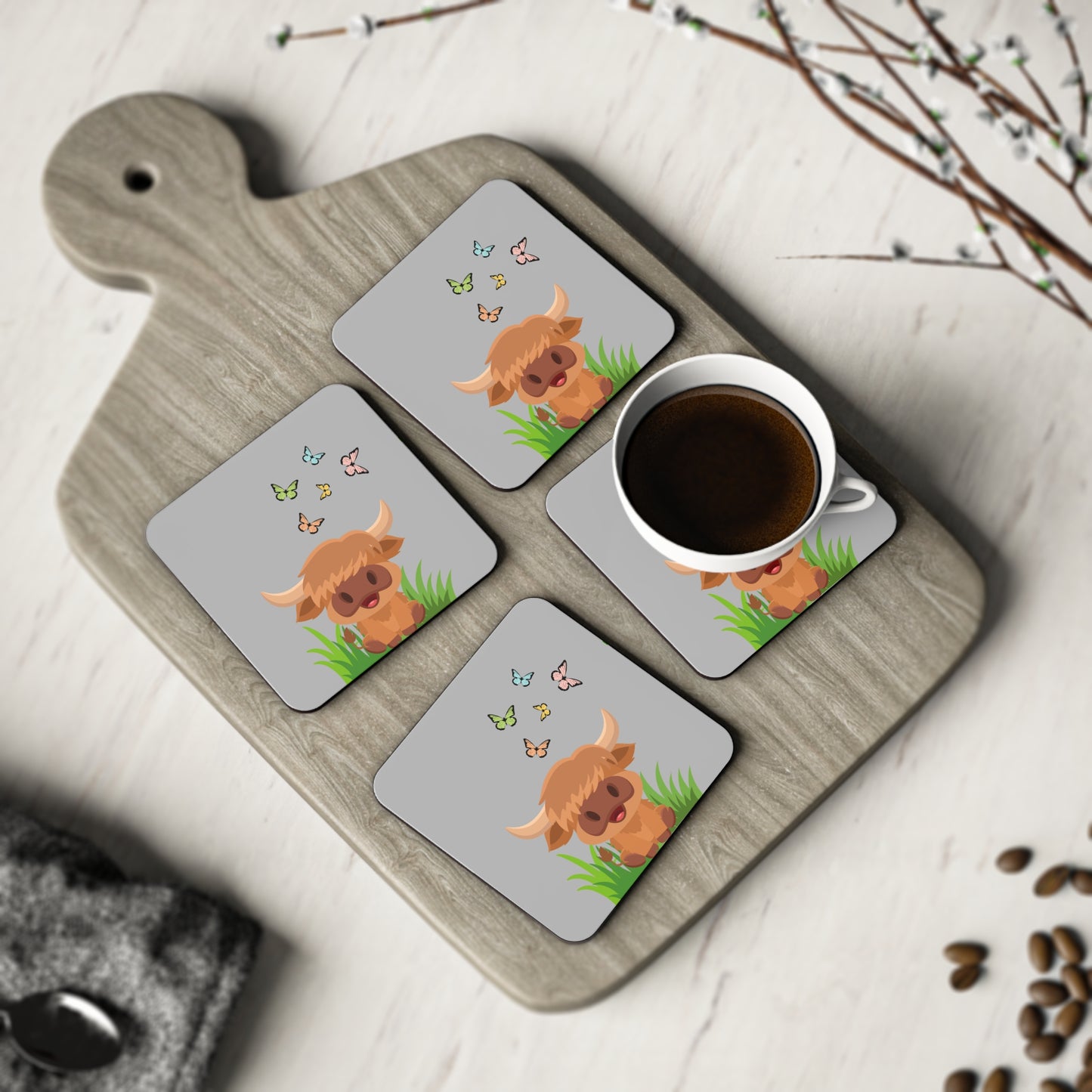 Highland Cow Coasters