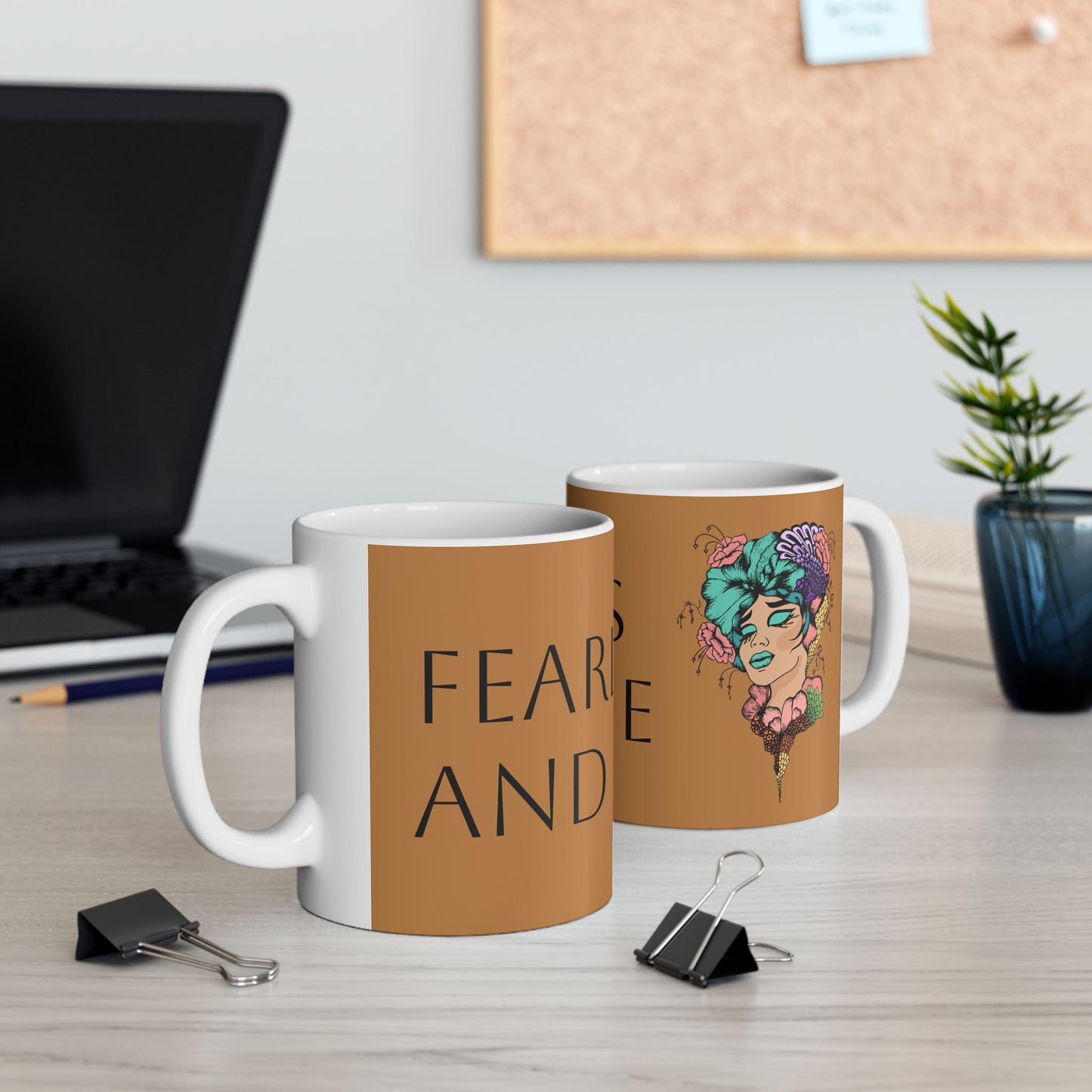 Fearless and Free Ceramic Mug, (11oz, 15oz)