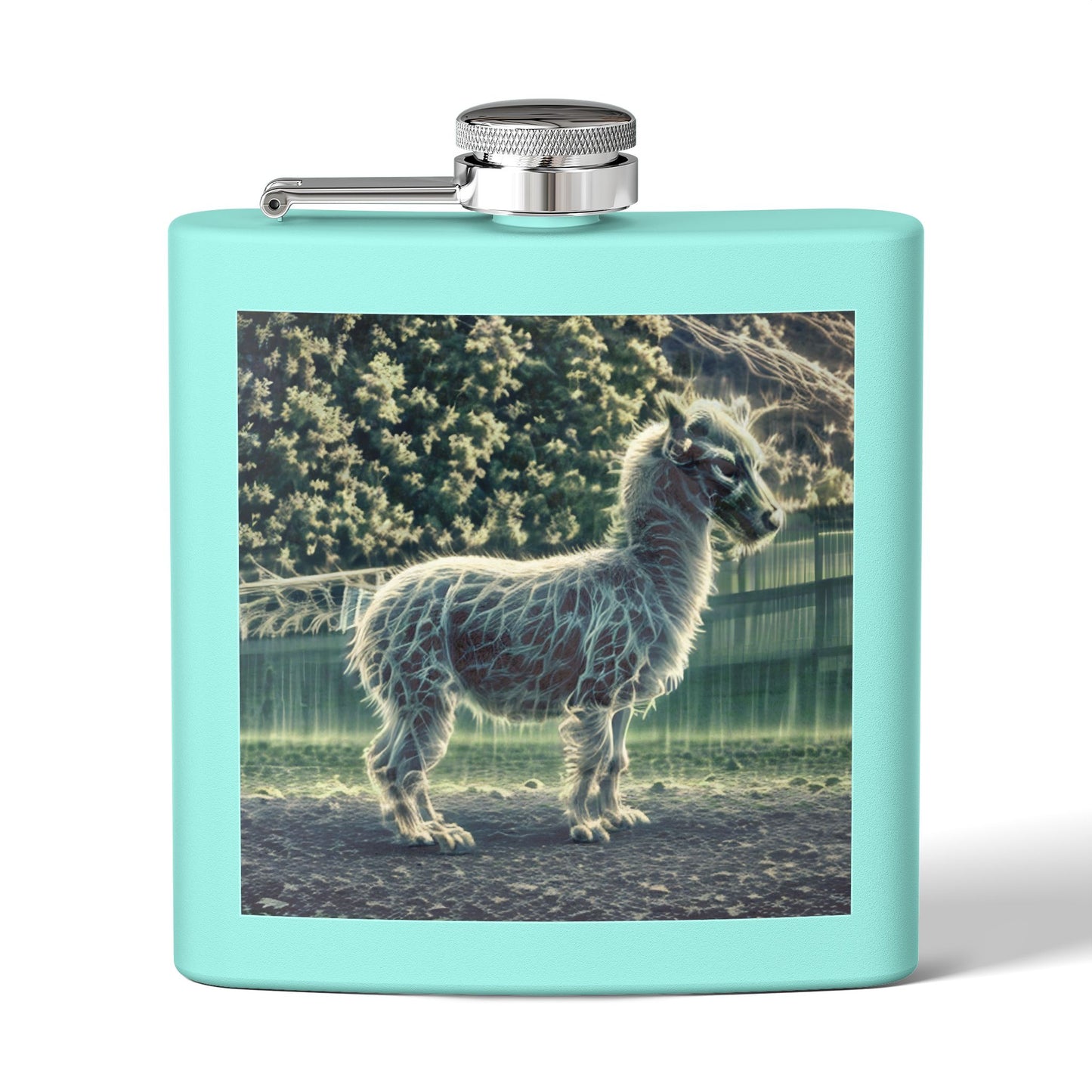 Ghoul Llama Stainless Steel Flask, 6oz