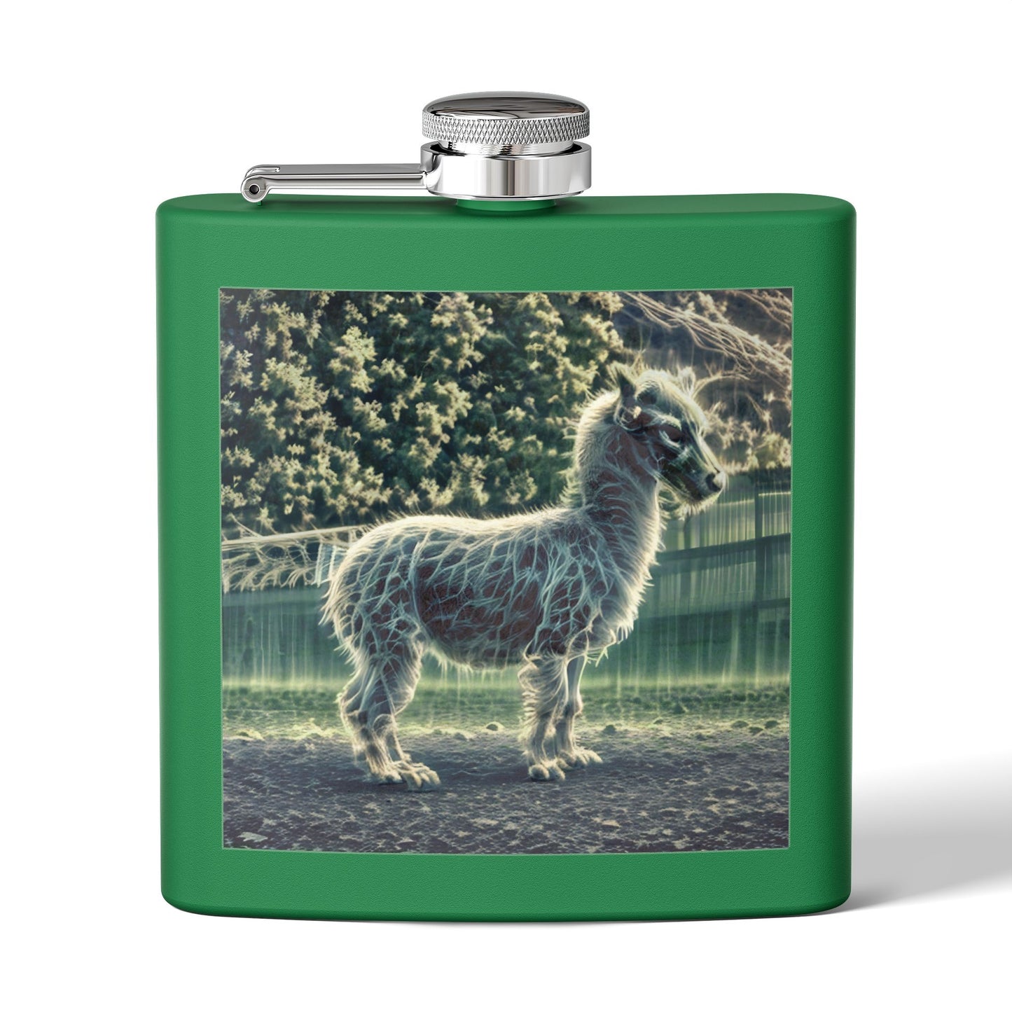 Ghoul Llama Stainless Steel Flask, 6oz