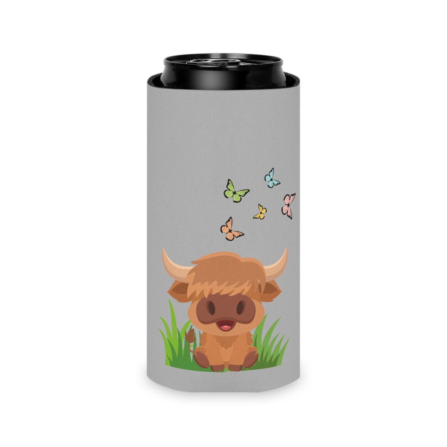 Highland Cow Can Cooler