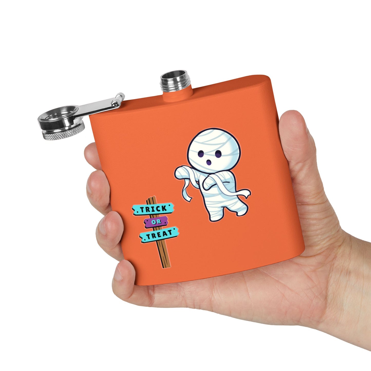 Halloween Bandaged Ghost Flask