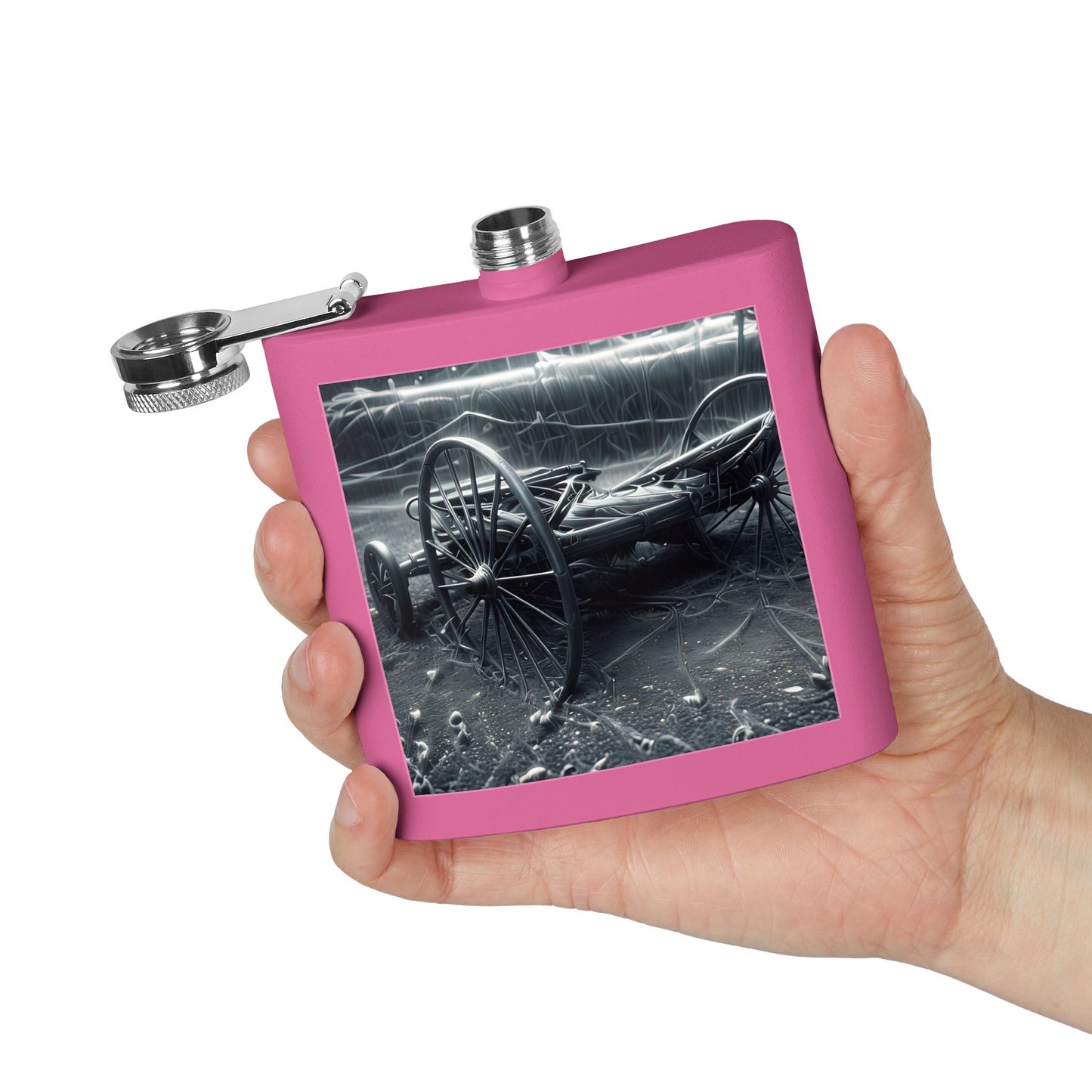 Outerworld Carriage Stainless Steel Flask, 6oz