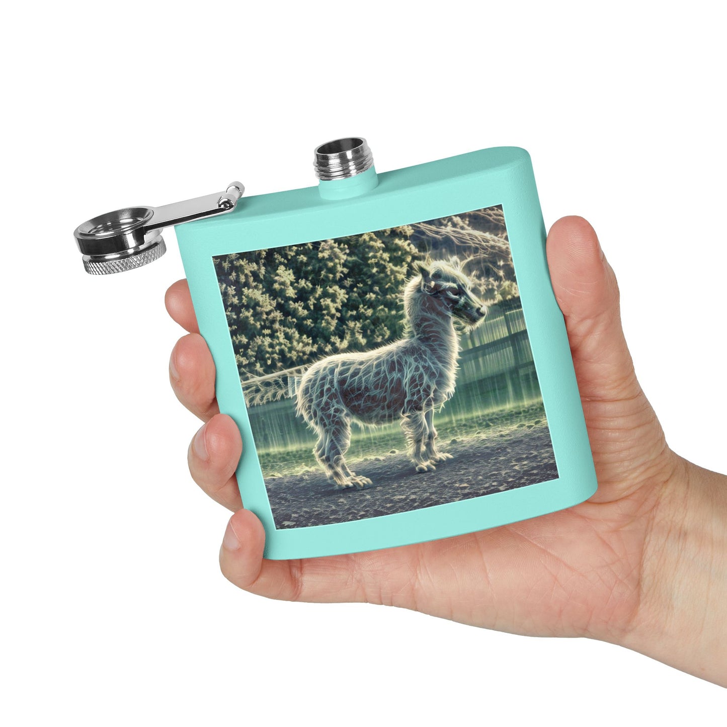 Ghoul Llama Stainless Steel Flask, 6oz