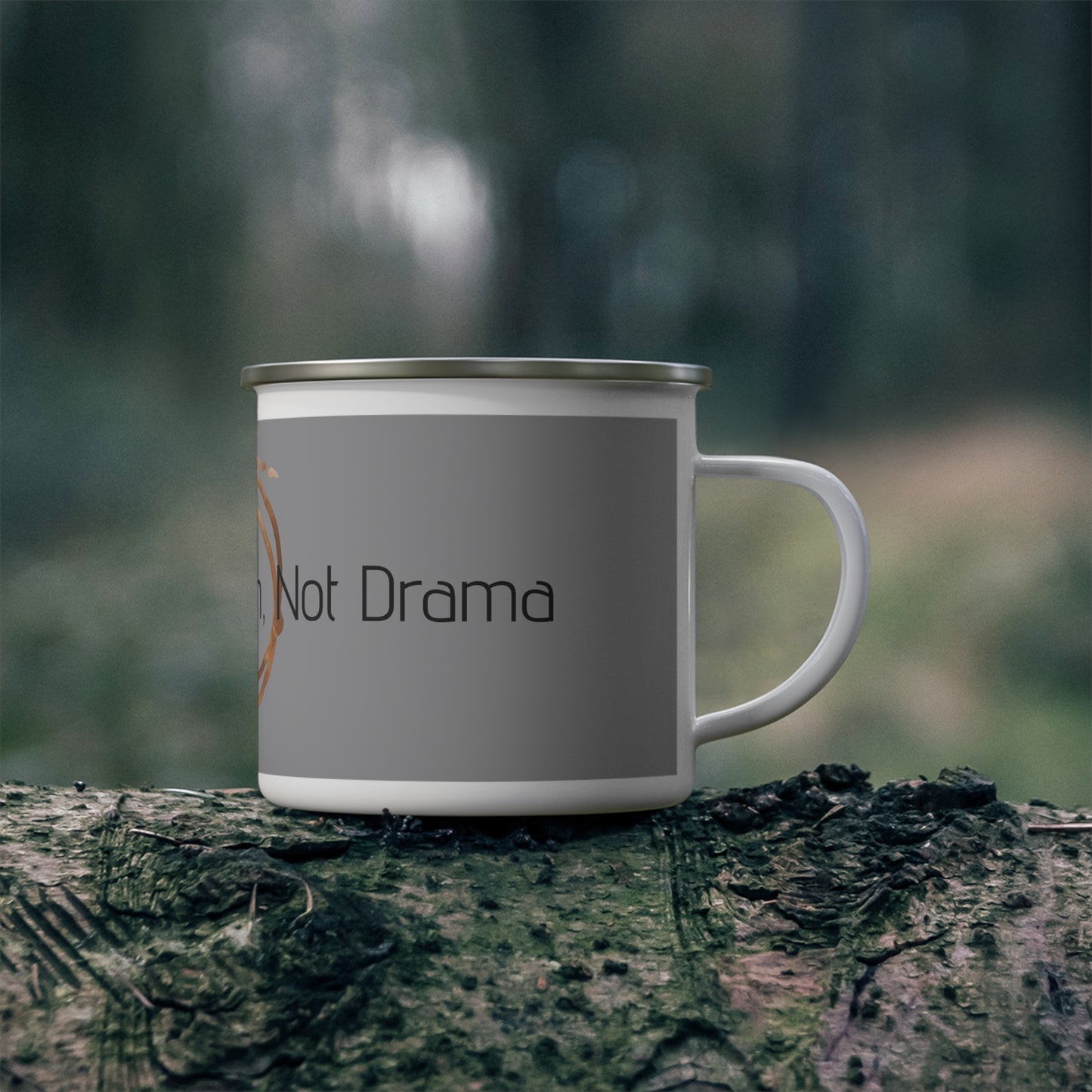 Brewed for Truth, Not Drama Enamel Camping Mug