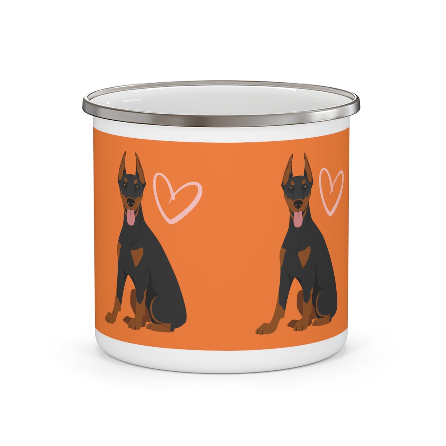 Doberman Lover Enamel Camping Mug