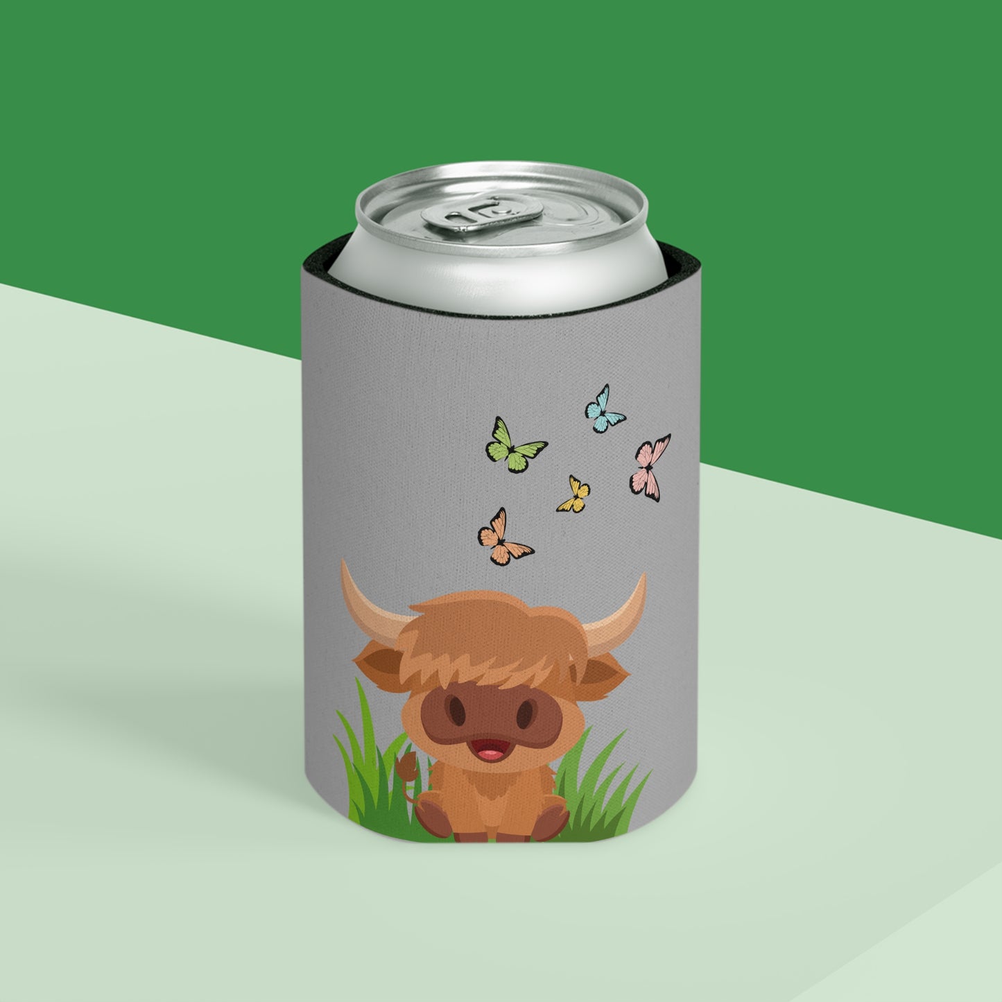 Highland Cow Can Cooler