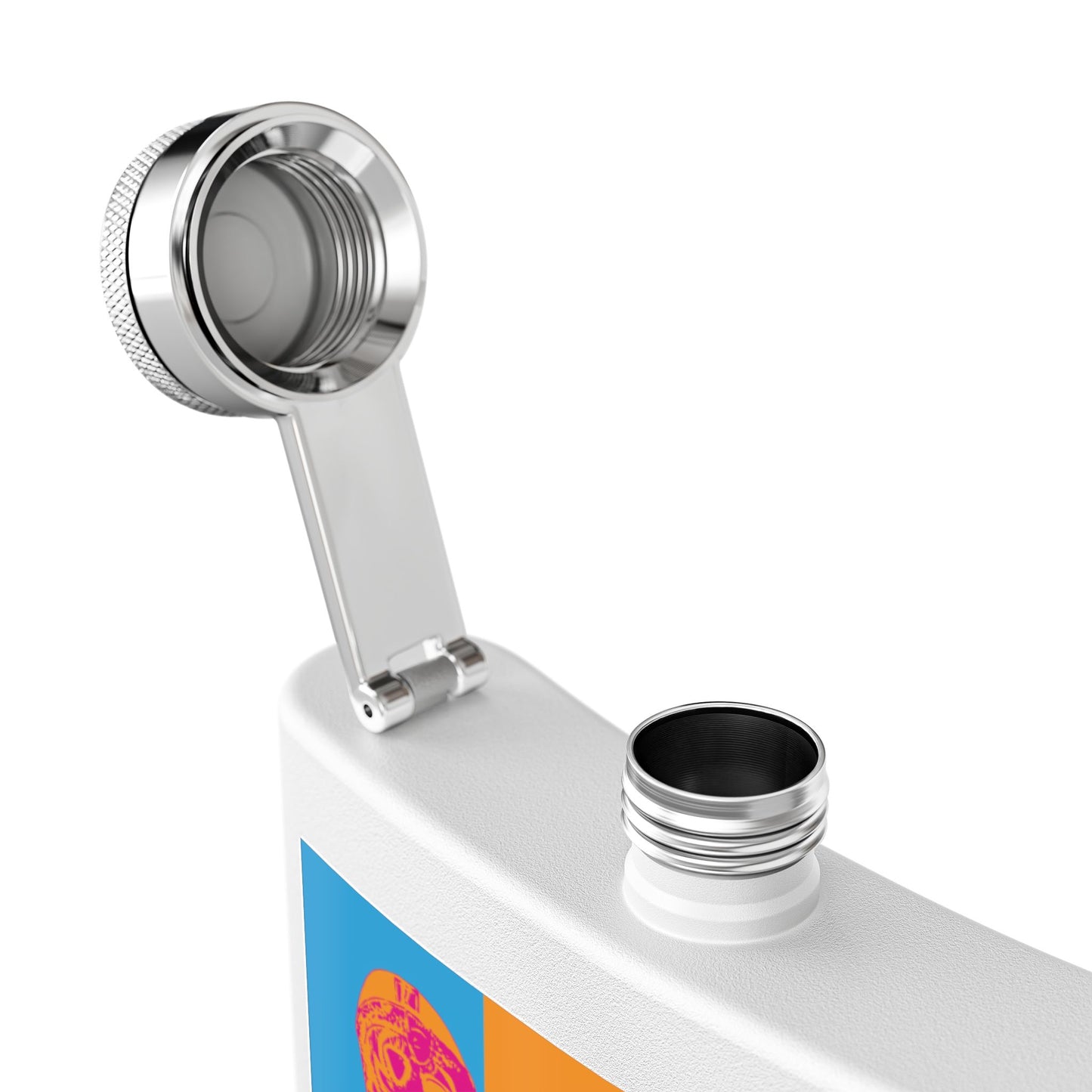 Cowboy Boot Pop Art Stainless Steel Flask, 6oz