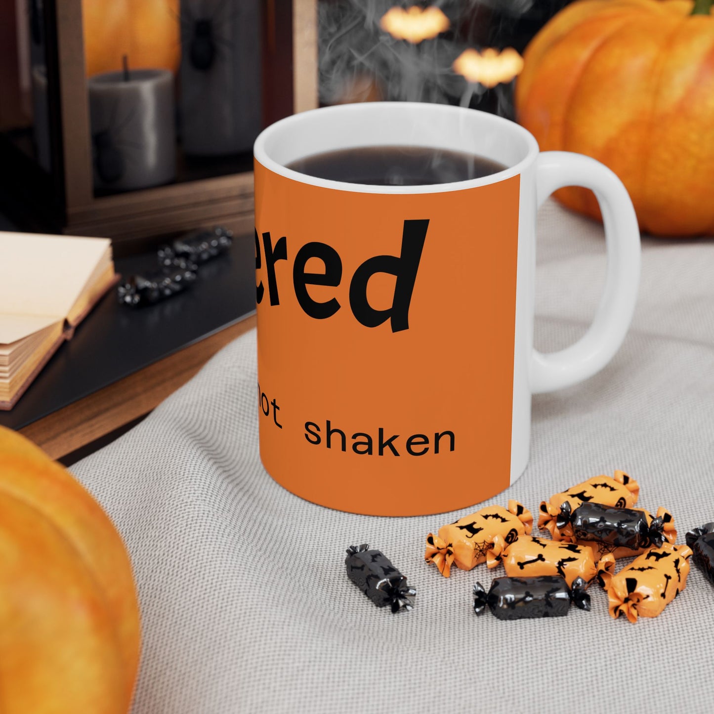 Centered Not Shaken Ceramic Mug, (11oz, 15oz)