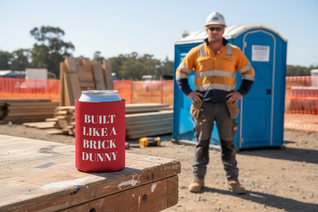 Built Like A Brick Dunny Can Cooler