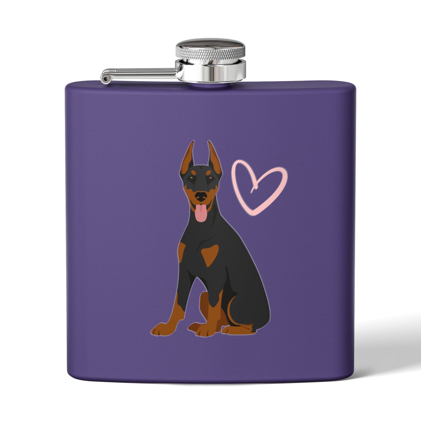 Doberman Stainless Steel Flask, 6oz