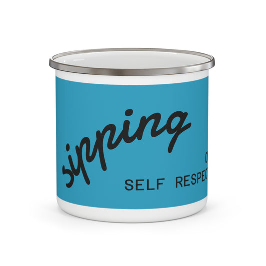Sippin on Self Respect Enamel Camping Mug