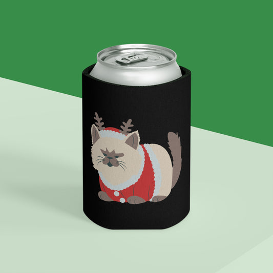 Grumpy Christmas Cat Can Cooler