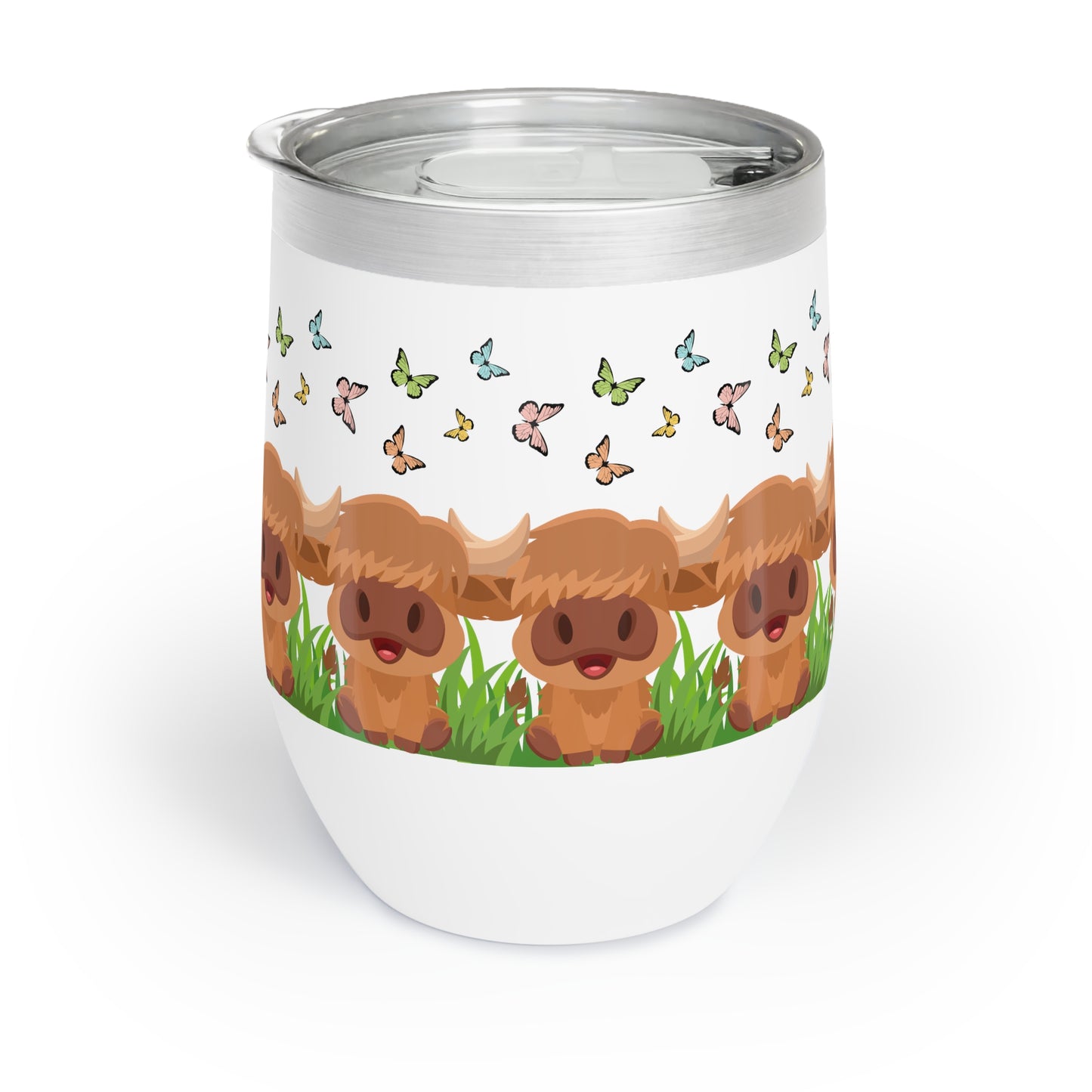 HIghland Cow Chill Wine Tumbler