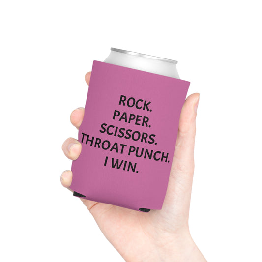 Rock. Paper. Scissor. Throat Punch. I Win Can Cooler