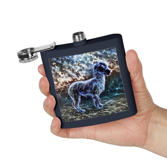 Specter Llama Stainless Steel Flask, 6oz
