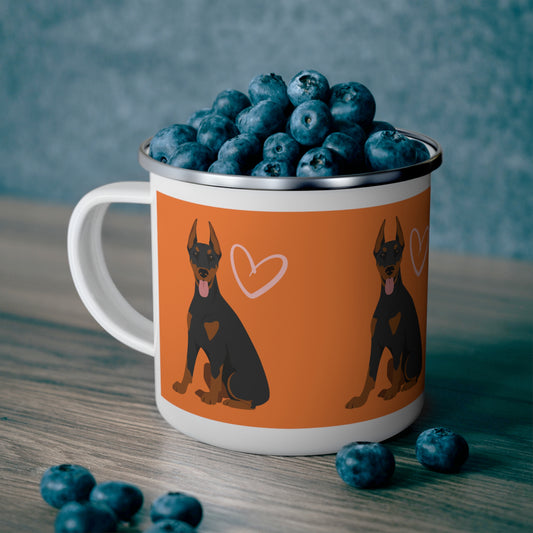 Doberman Lover Enamel Camping Mug