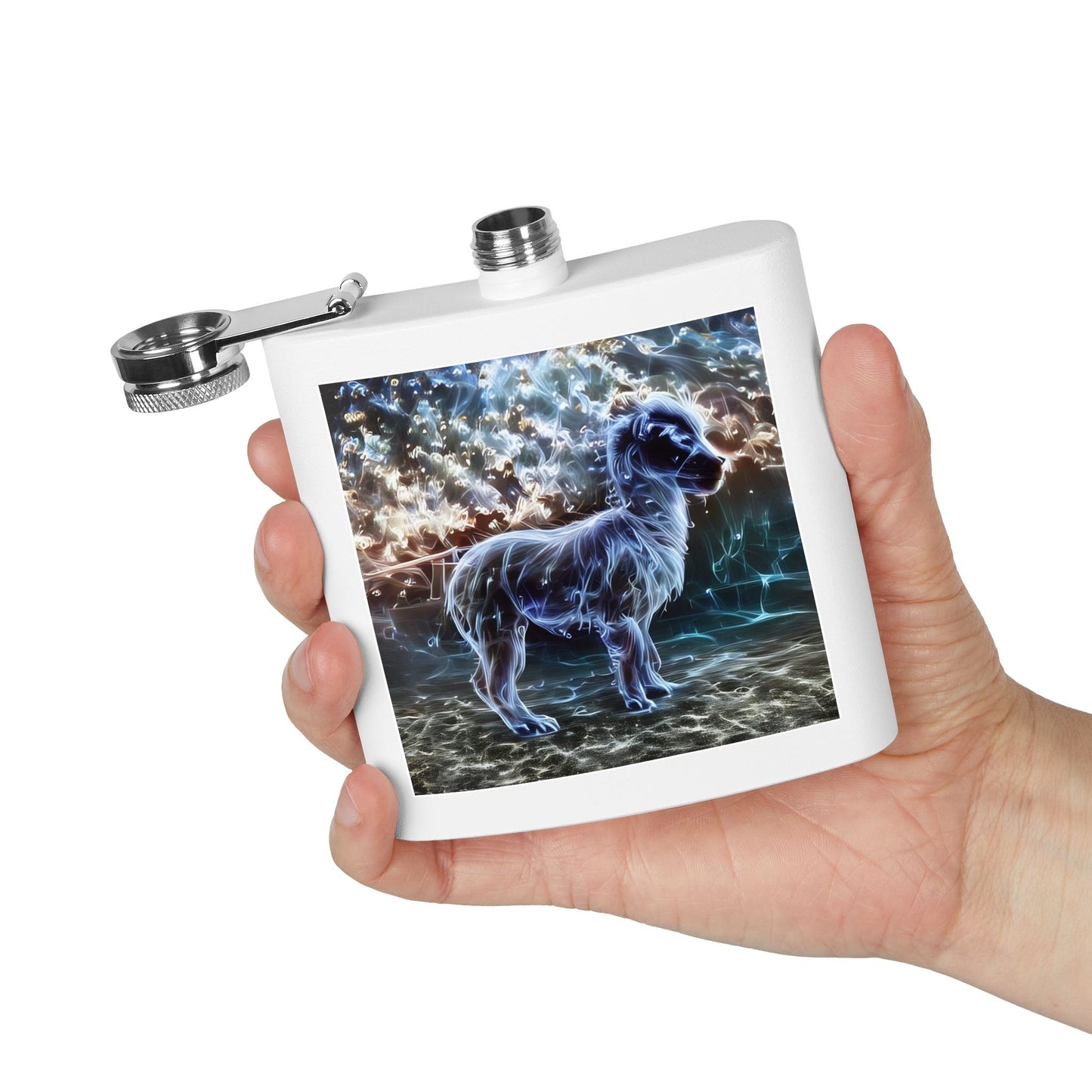 Specter Llama Stainless Steel Flask, 6oz