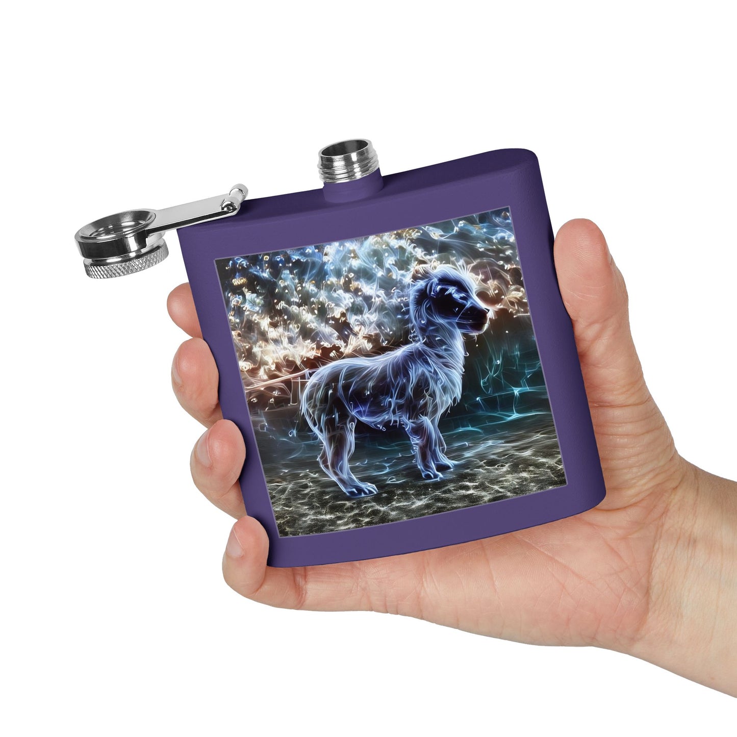 Specter Llama Stainless Steel Flask, 6oz