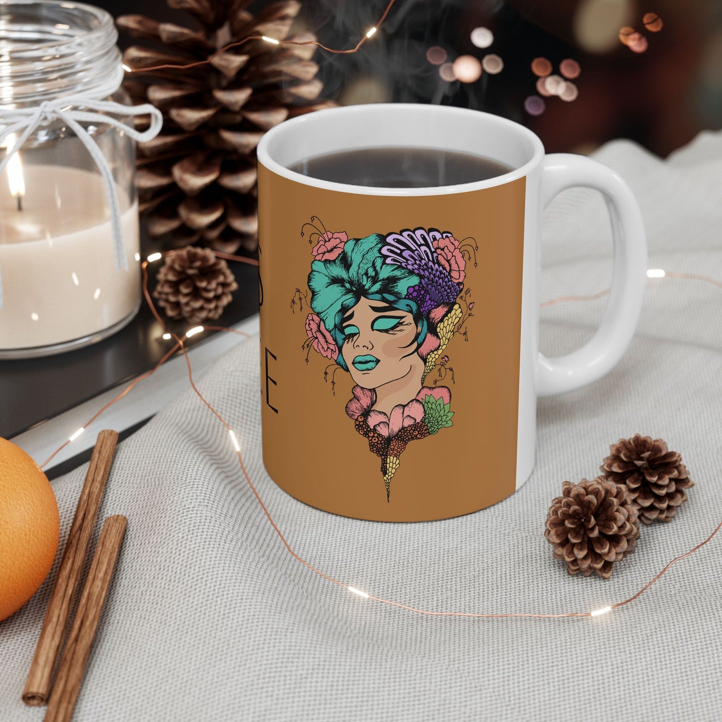 Fearless and Free Ceramic Mug, (11oz, 15oz)