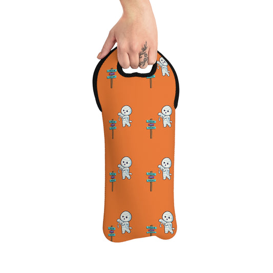 Halloween Bandaged Ghost Wine Tote Bag