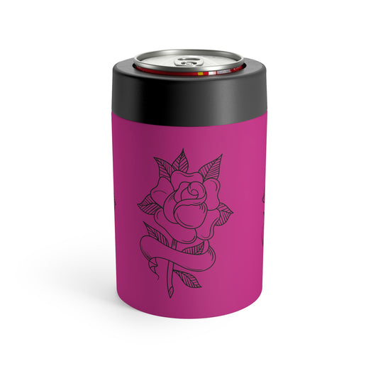Rose Tattoo Stainless Can Holder