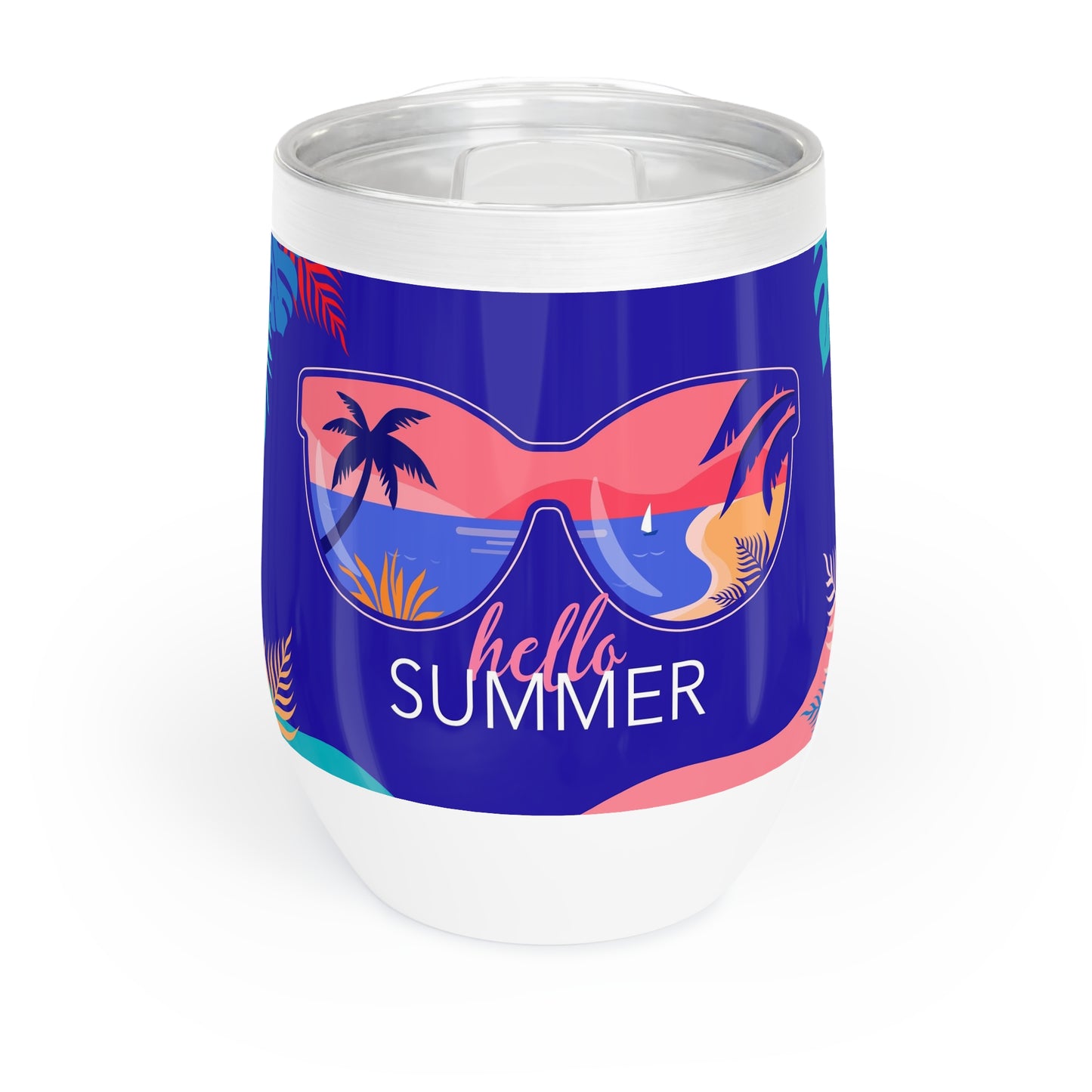Hello Summer Chill Wine Tumbler