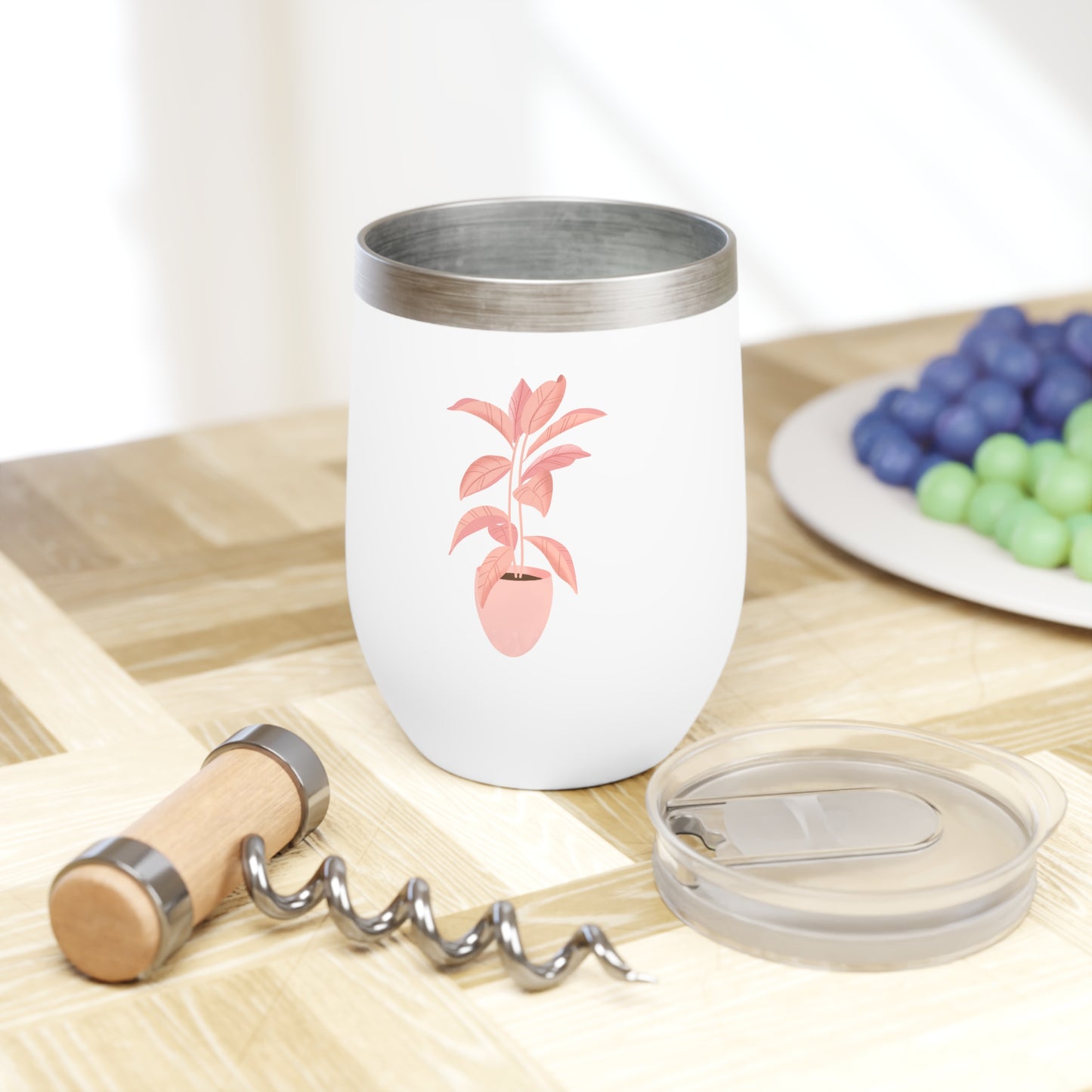 Pink Plant Lover Chill Wine Tumbler