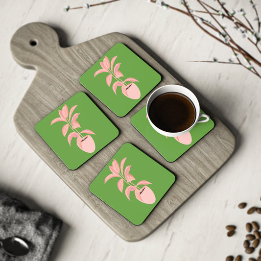 Pink Plant Lover Coasters