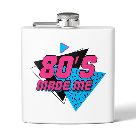 80's Made Me Stainless Steel Flask, 6oz