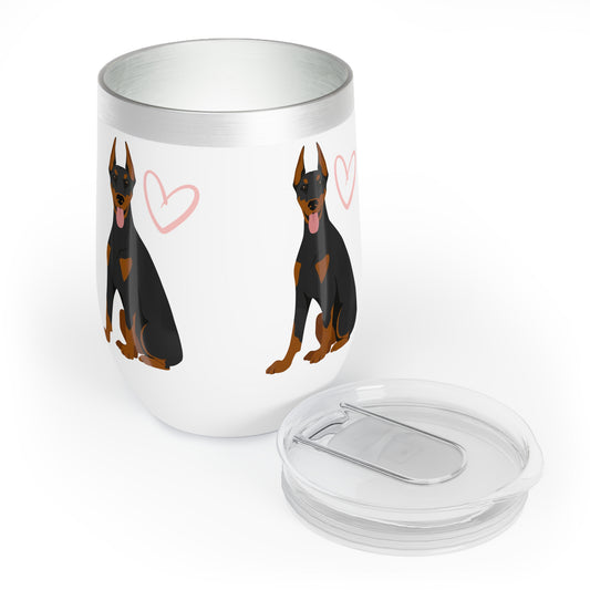 Doberman Lover Chill Wine Tumbler