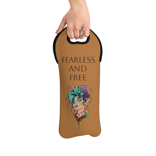 Fearless and Free Wine Tote Bag