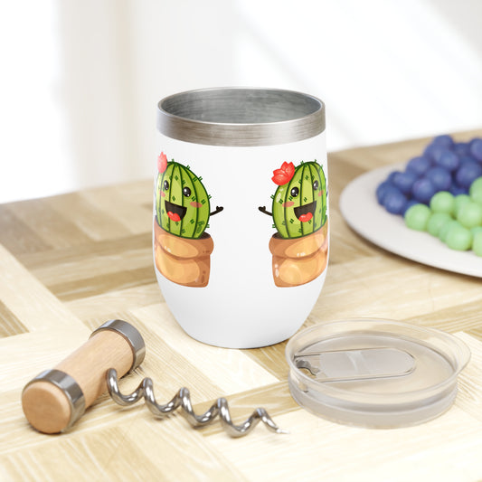 Cute Cactus Chill Wine Tumbler